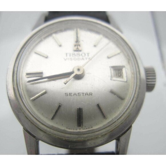 Womens Vintage Tissot VisoDate Seastar 17 Jewels Hand Wind Watch (E5) Swiss Made - Picture 1 of 12